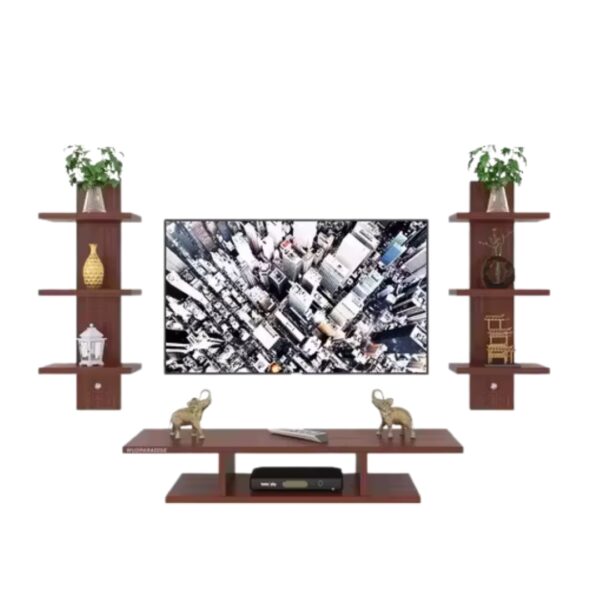 Wooden TV Console | Sleek Brown Media Stand 32 Inch