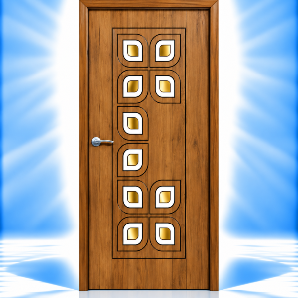 Golden Petal Matrix Acrylic Door