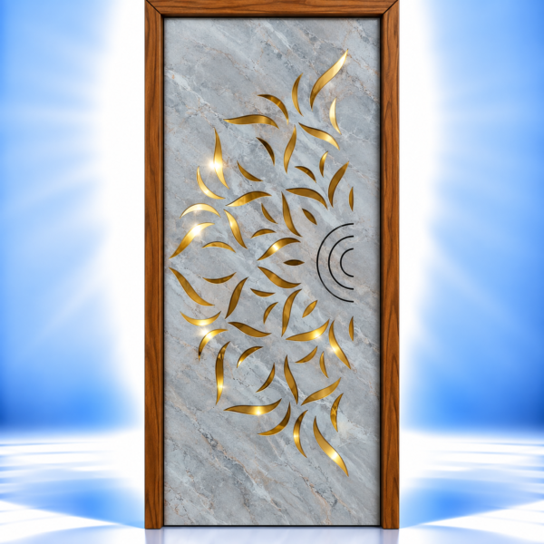 Golden Petals Acrylic Door
