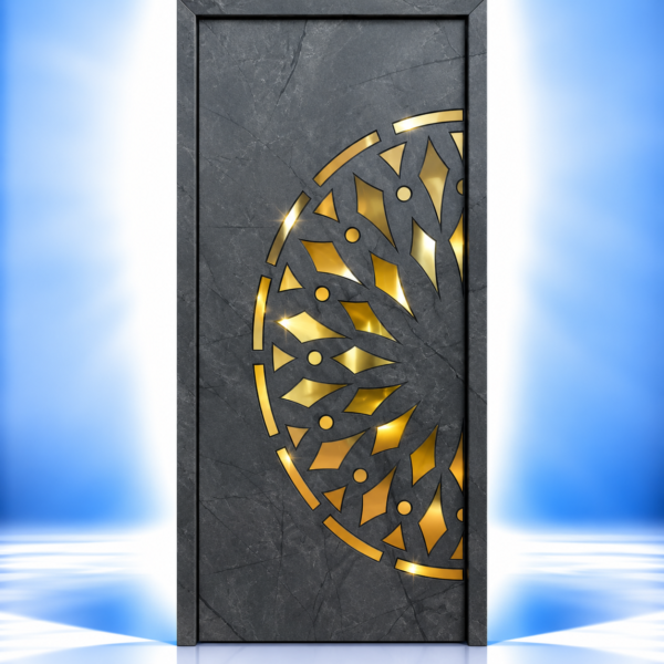 Golden Orbit Acrylic Door
