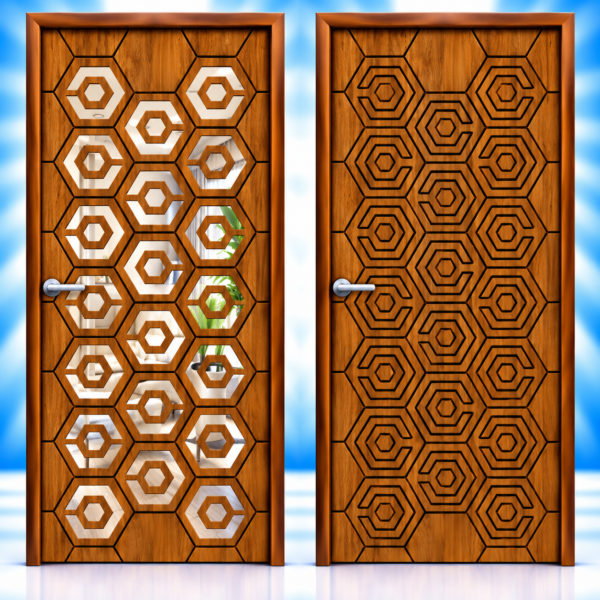 Honey Spiral Combo Door